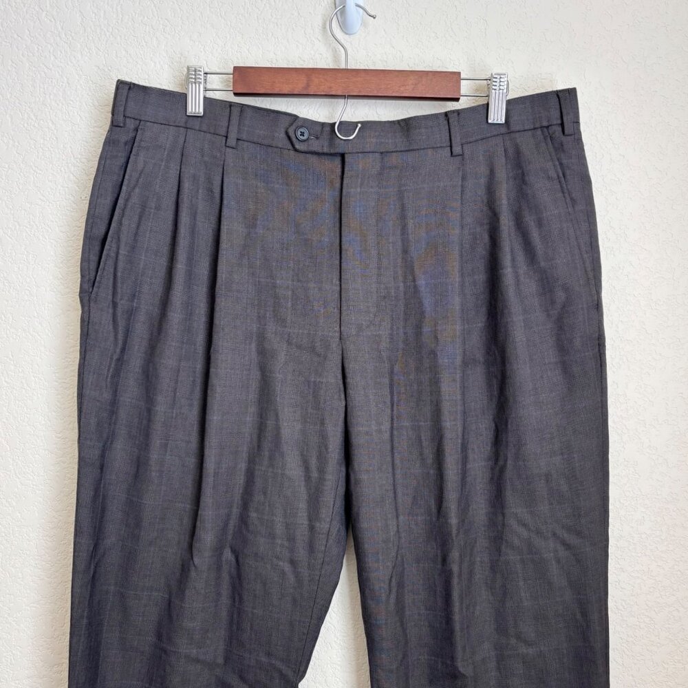 Brooks Brothers 346 Madison Fit Mens Dress Pants W38 L31 Gray Wool Blend - Picture 2 of 11